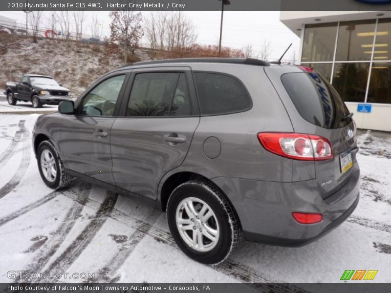Harbor Gray Metallic / Gray 2010 Hyundai Santa Fe GLS 4WD