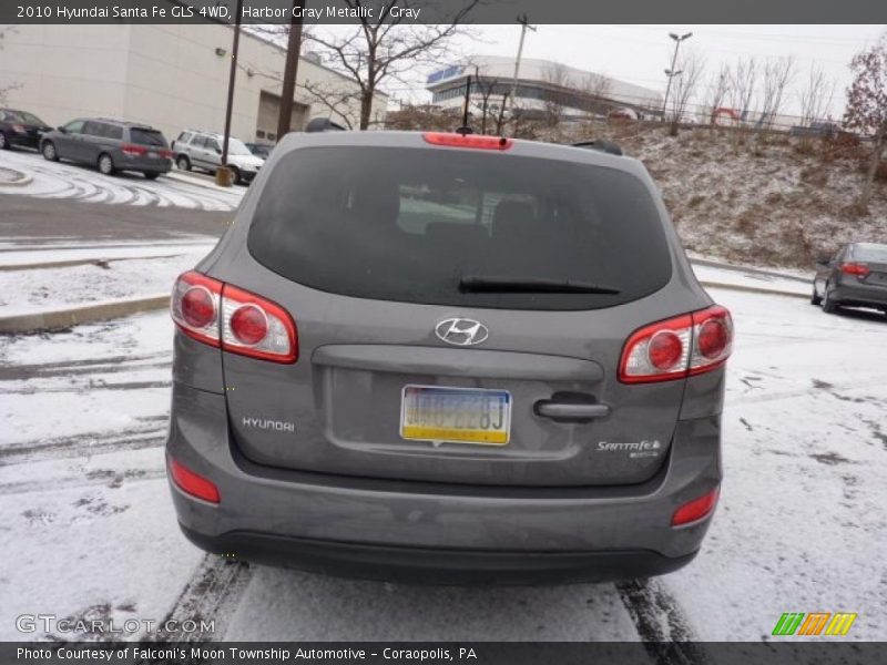 Harbor Gray Metallic / Gray 2010 Hyundai Santa Fe GLS 4WD