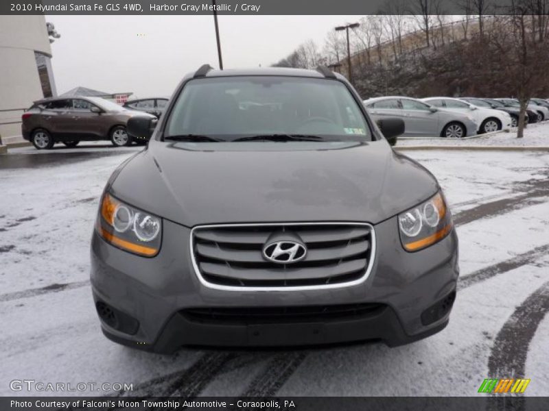 Harbor Gray Metallic / Gray 2010 Hyundai Santa Fe GLS 4WD