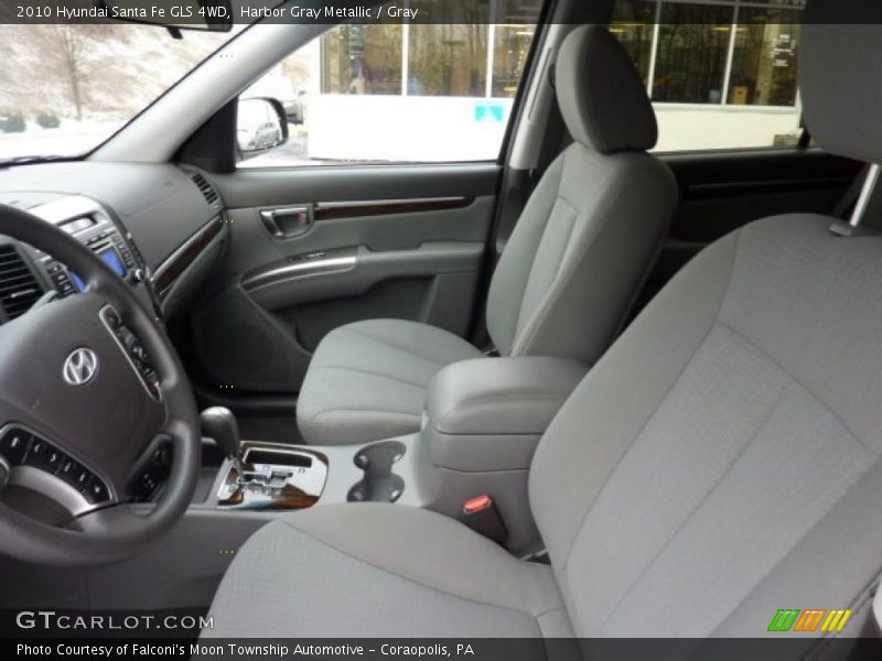 Harbor Gray Metallic / Gray 2010 Hyundai Santa Fe GLS 4WD