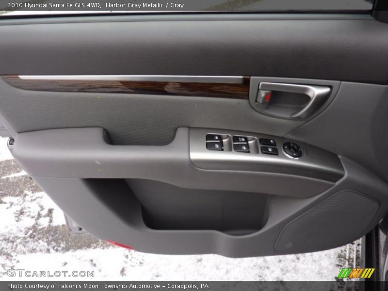 Harbor Gray Metallic / Gray 2010 Hyundai Santa Fe GLS 4WD