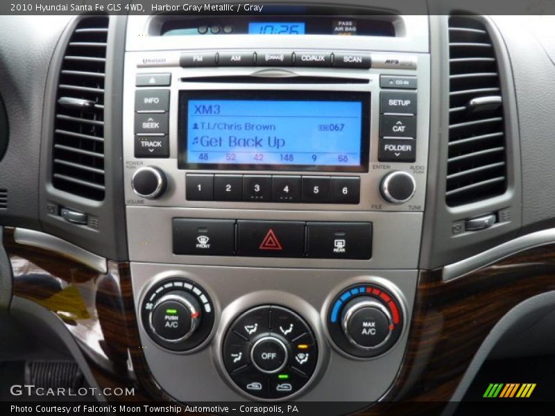 Harbor Gray Metallic / Gray 2010 Hyundai Santa Fe GLS 4WD