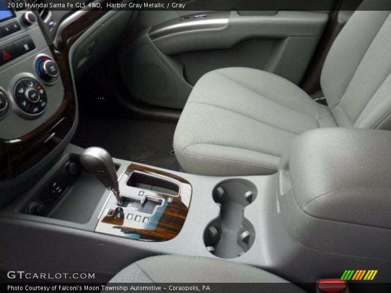 Harbor Gray Metallic / Gray 2010 Hyundai Santa Fe GLS 4WD