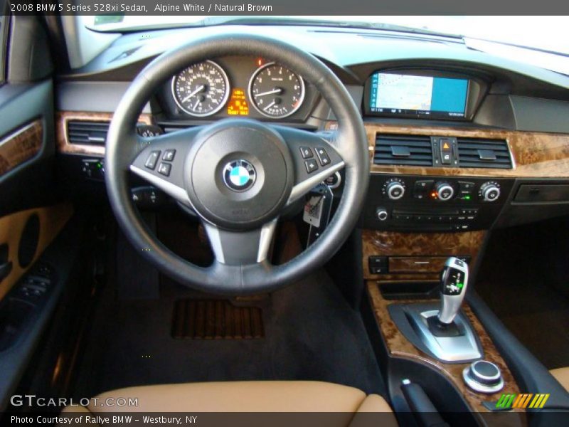 Alpine White / Natural Brown 2008 BMW 5 Series 528xi Sedan