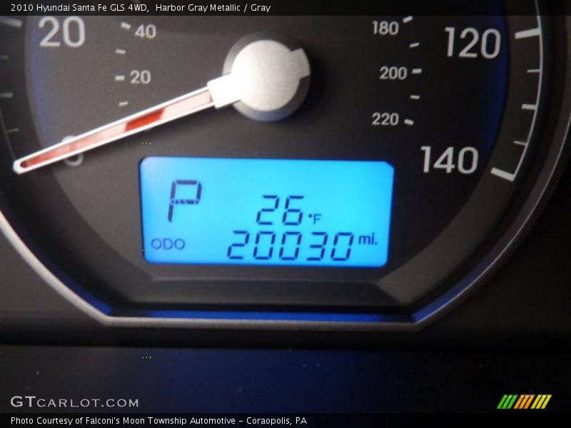 Harbor Gray Metallic / Gray 2010 Hyundai Santa Fe GLS 4WD