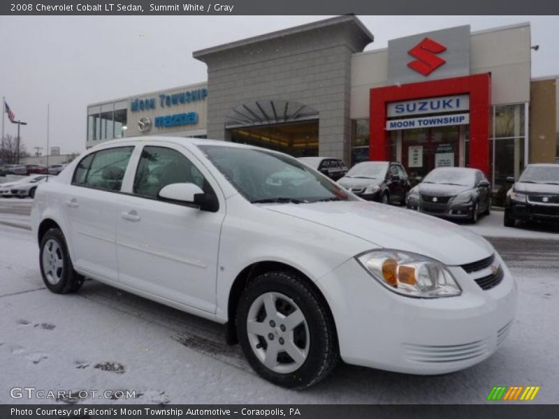 Summit White / Gray 2008 Chevrolet Cobalt LT Sedan