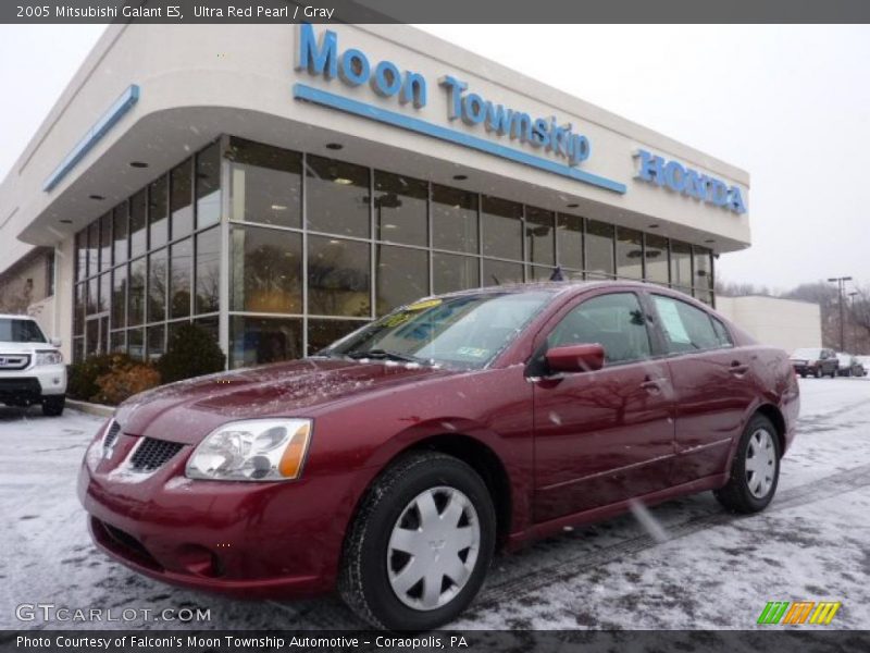 Ultra Red Pearl / Gray 2005 Mitsubishi Galant ES