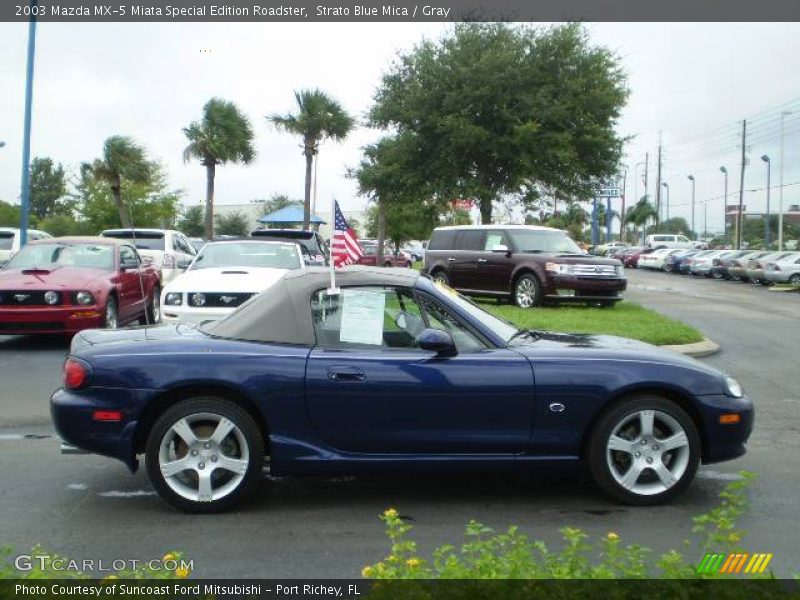 Strato Blue Mica / Gray 2003 Mazda MX-5 Miata Special Edition Roadster