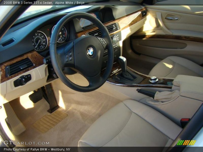 Alpine White / Beige 2008 BMW 3 Series 335xi Sedan