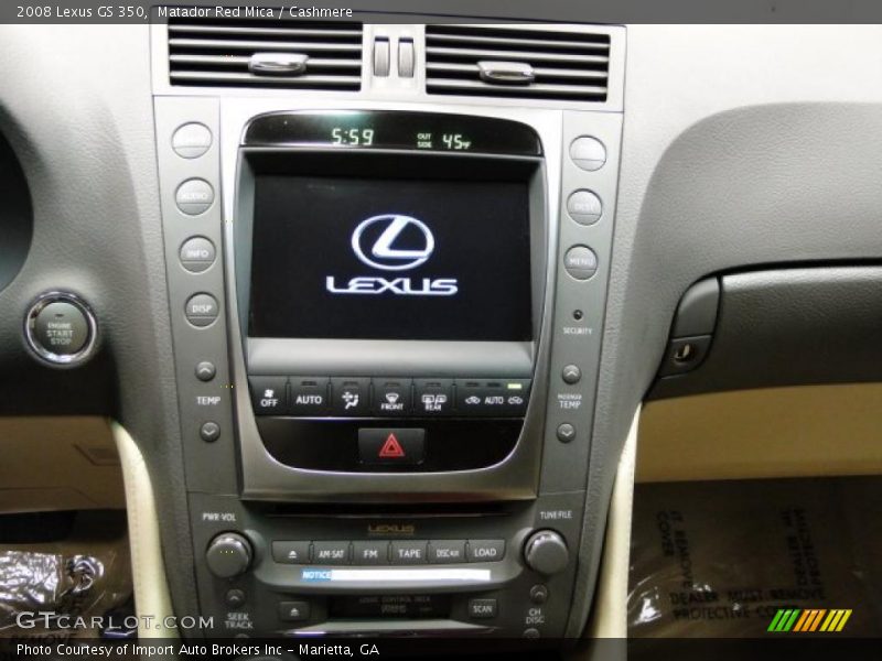 Matador Red Mica / Cashmere 2008 Lexus GS 350