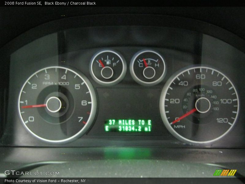 Black Ebony / Charcoal Black 2008 Ford Fusion SE