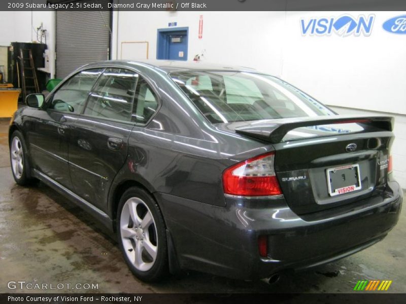 Diamond Gray Metallic / Off Black 2009 Subaru Legacy 2.5i Sedan