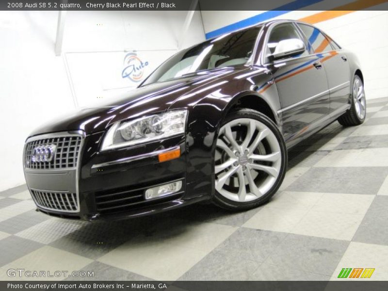 Cherry Black Pearl Effect / Black 2008 Audi S8 5.2 quattro