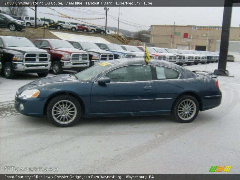 Steel Blue Pearlcoat / Dark Taupe/Medium Taupe 2003 Chrysler Sebring LXi Coupe