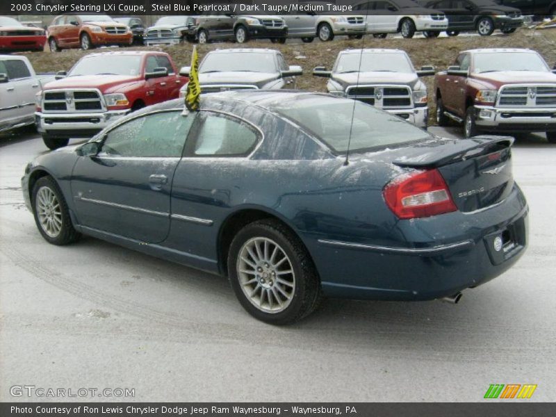 Steel Blue Pearlcoat / Dark Taupe/Medium Taupe 2003 Chrysler Sebring LXi Coupe