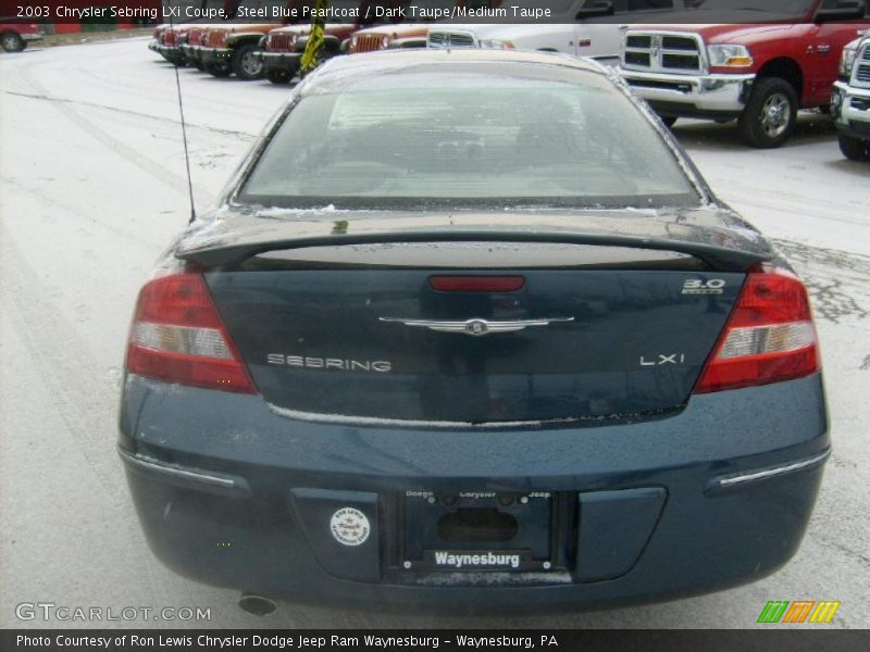 Steel Blue Pearlcoat / Dark Taupe/Medium Taupe 2003 Chrysler Sebring LXi Coupe