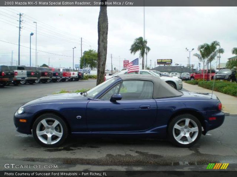 Strato Blue Mica / Gray 2003 Mazda MX-5 Miata Special Edition Roadster