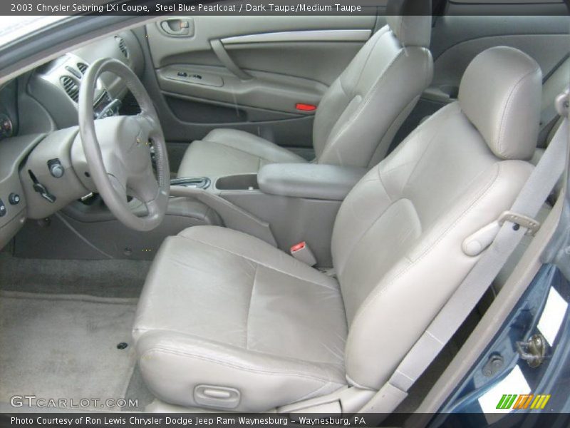 Steel Blue Pearlcoat / Dark Taupe/Medium Taupe 2003 Chrysler Sebring LXi Coupe