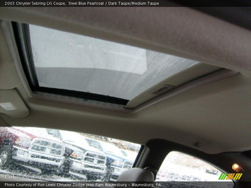 Steel Blue Pearlcoat / Dark Taupe/Medium Taupe 2003 Chrysler Sebring LXi Coupe