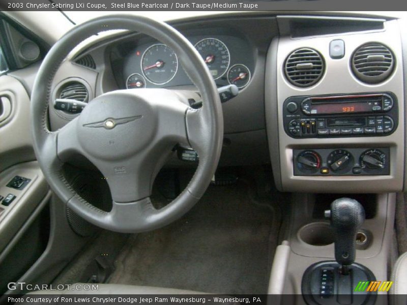 Steel Blue Pearlcoat / Dark Taupe/Medium Taupe 2003 Chrysler Sebring LXi Coupe