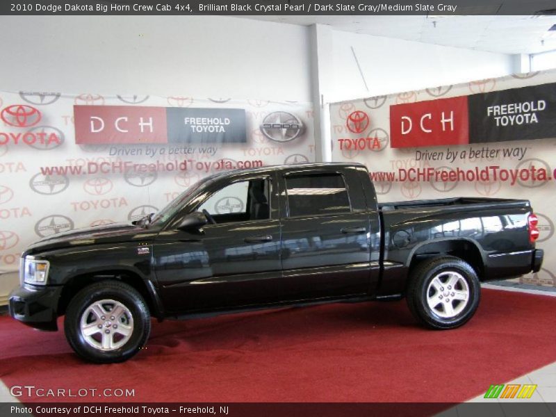 Brilliant Black Crystal Pearl / Dark Slate Gray/Medium Slate Gray 2010 Dodge Dakota Big Horn Crew Cab 4x4