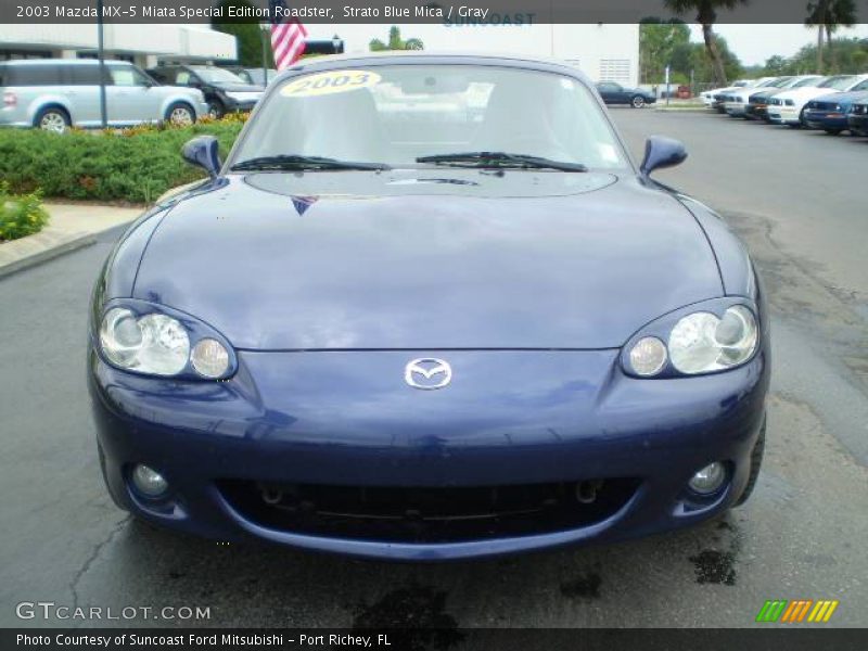 Strato Blue Mica / Gray 2003 Mazda MX-5 Miata Special Edition Roadster