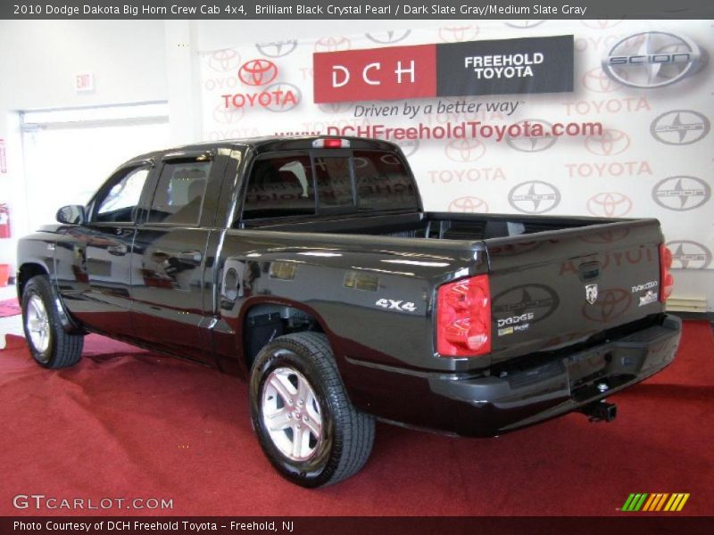 Brilliant Black Crystal Pearl / Dark Slate Gray/Medium Slate Gray 2010 Dodge Dakota Big Horn Crew Cab 4x4