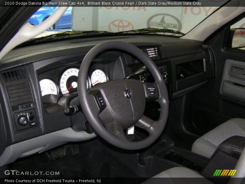 Brilliant Black Crystal Pearl / Dark Slate Gray/Medium Slate Gray 2010 Dodge Dakota Big Horn Crew Cab 4x4