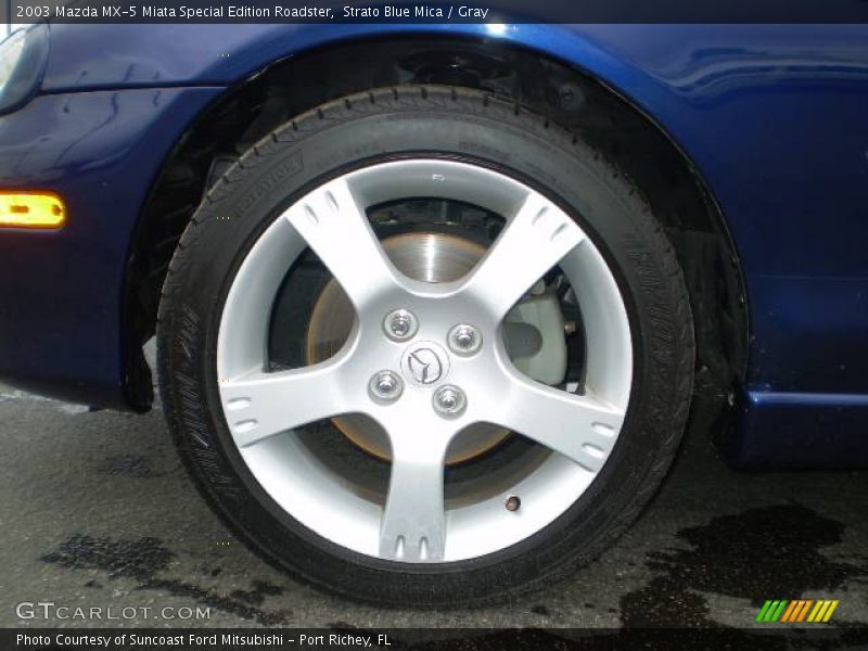Strato Blue Mica / Gray 2003 Mazda MX-5 Miata Special Edition Roadster