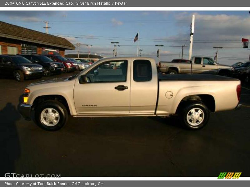 Silver Birch Metallic / Pewter 2004 GMC Canyon SLE Extended Cab