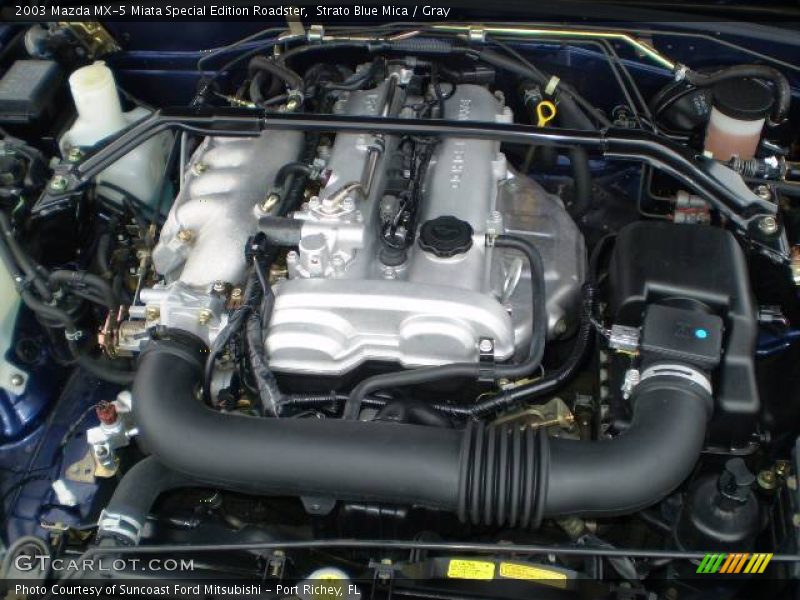 Strato Blue Mica / Gray 2003 Mazda MX-5 Miata Special Edition Roadster