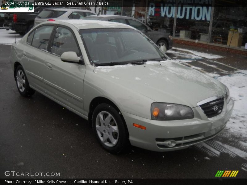 Sea Shell Green / Beige 2004 Hyundai Elantra GLS Sedan