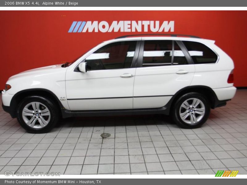 Alpine White / Beige 2006 BMW X5 4.4i