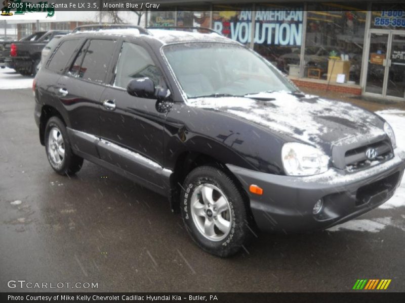 Moonlit Blue / Gray 2005 Hyundai Santa Fe LX 3.5