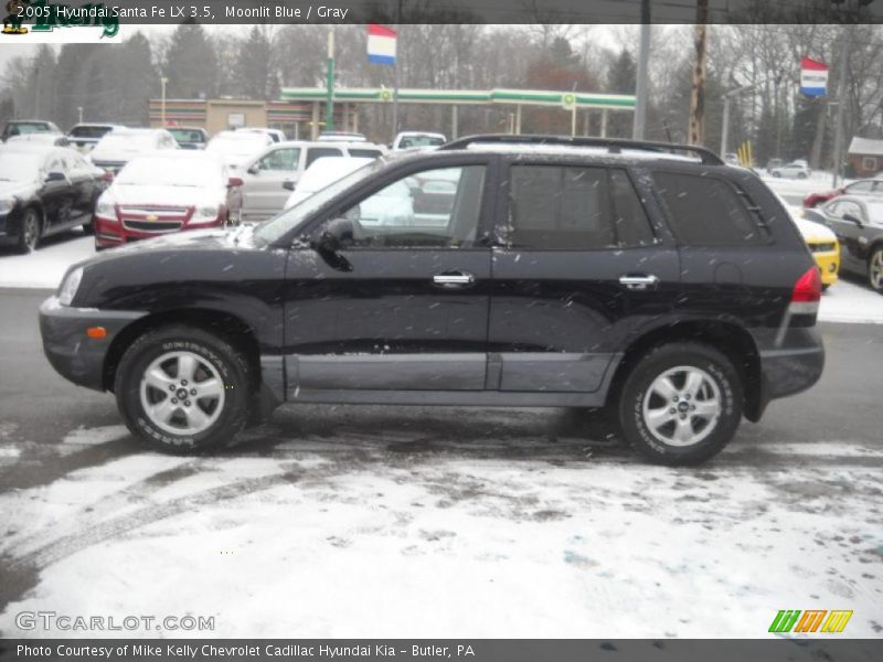 Moonlit Blue / Gray 2005 Hyundai Santa Fe LX 3.5