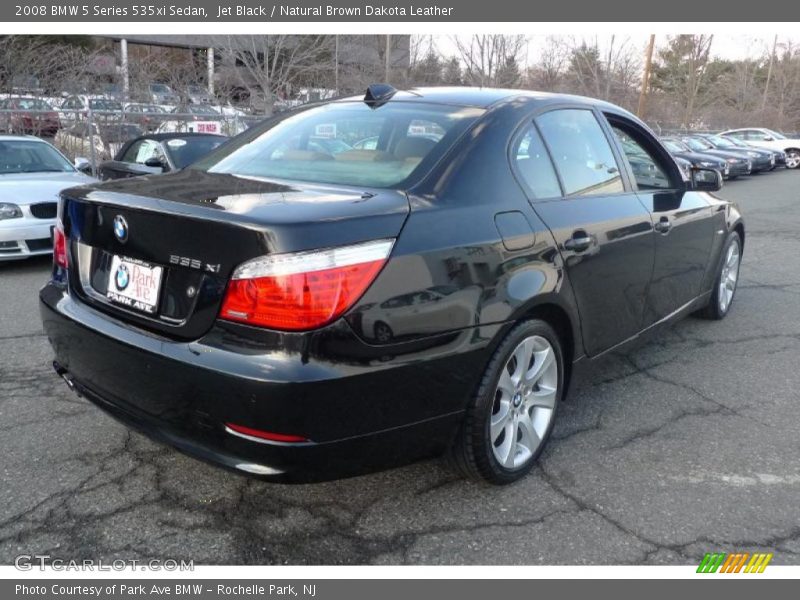 Jet Black / Natural Brown Dakota Leather 2008 BMW 5 Series 535xi Sedan
