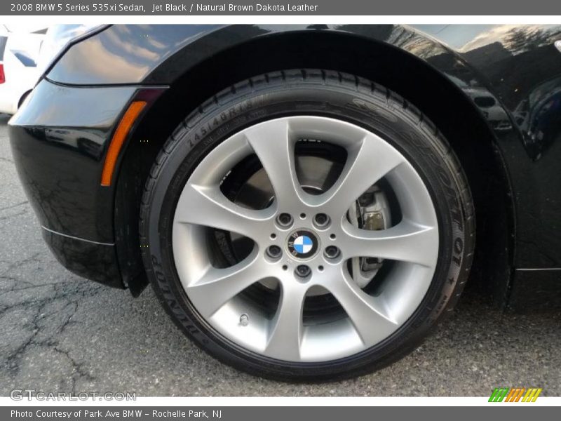 Jet Black / Natural Brown Dakota Leather 2008 BMW 5 Series 535xi Sedan