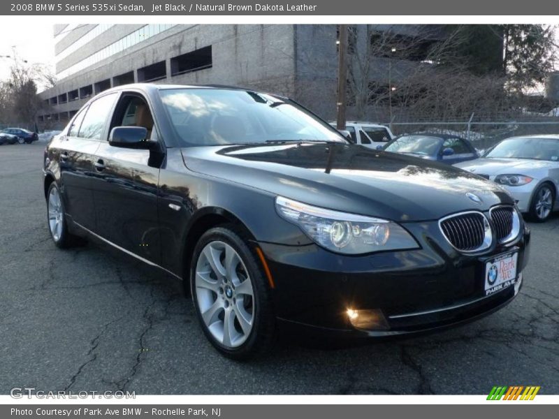 Jet Black / Natural Brown Dakota Leather 2008 BMW 5 Series 535xi Sedan