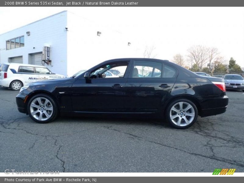 Jet Black / Natural Brown Dakota Leather 2008 BMW 5 Series 535xi Sedan