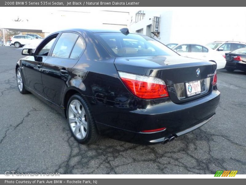 Jet Black / Natural Brown Dakota Leather 2008 BMW 5 Series 535xi Sedan