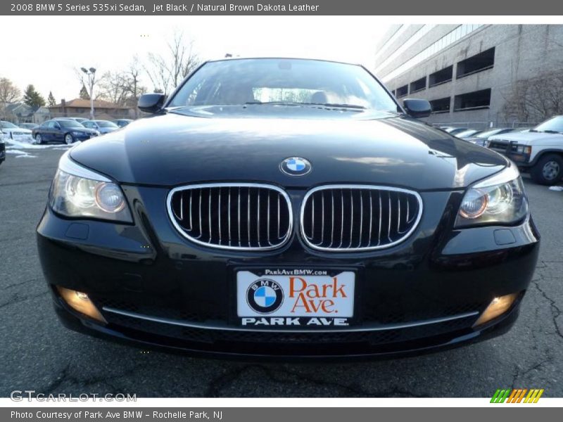 Jet Black / Natural Brown Dakota Leather 2008 BMW 5 Series 535xi Sedan