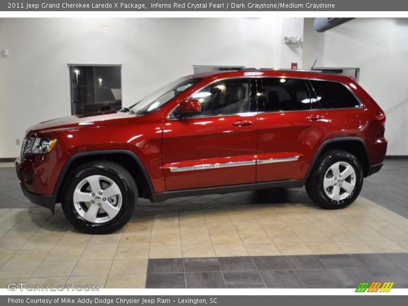 Inferno Red Crystal Pearl / Dark Graystone/Medium Graystone 2011 Jeep Grand Cherokee Laredo X Package