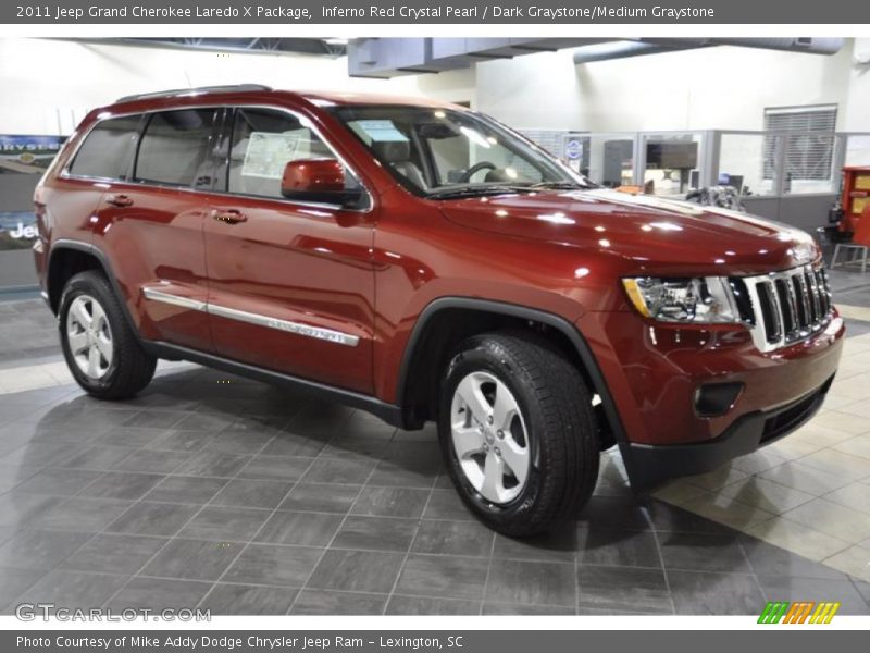 Inferno Red Crystal Pearl / Dark Graystone/Medium Graystone 2011 Jeep Grand Cherokee Laredo X Package