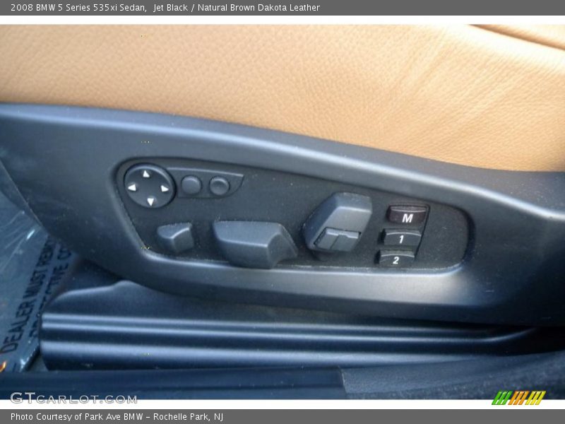 Jet Black / Natural Brown Dakota Leather 2008 BMW 5 Series 535xi Sedan