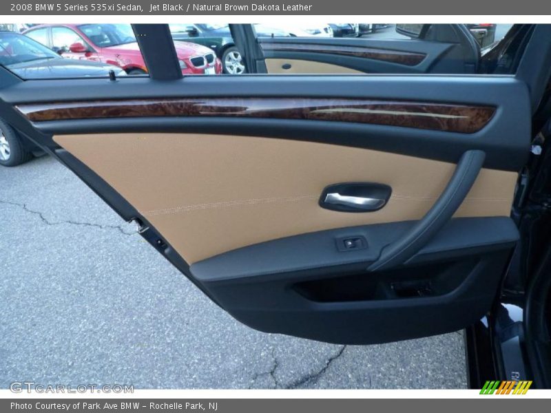 Jet Black / Natural Brown Dakota Leather 2008 BMW 5 Series 535xi Sedan