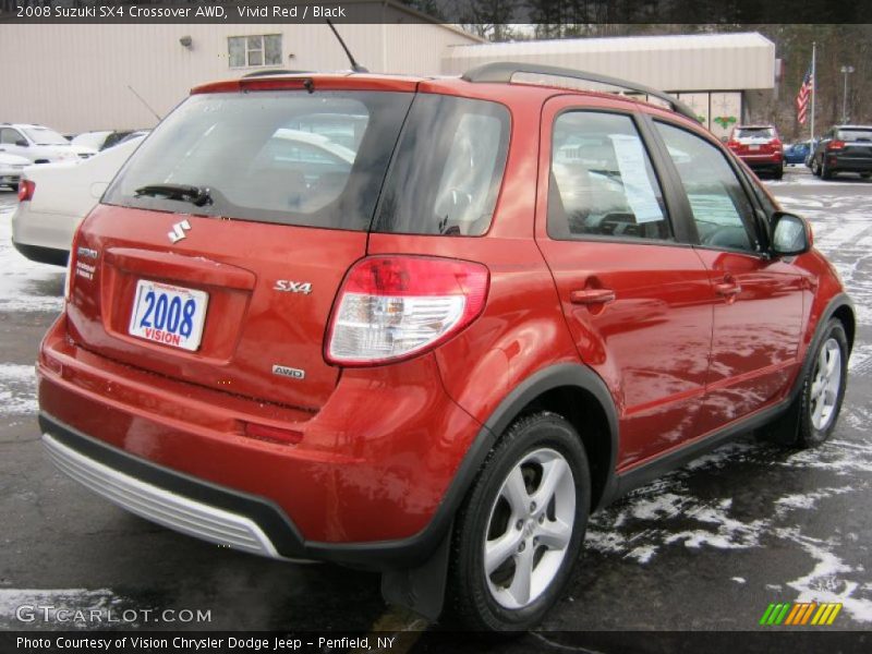 Vivid Red / Black 2008 Suzuki SX4 Crossover AWD