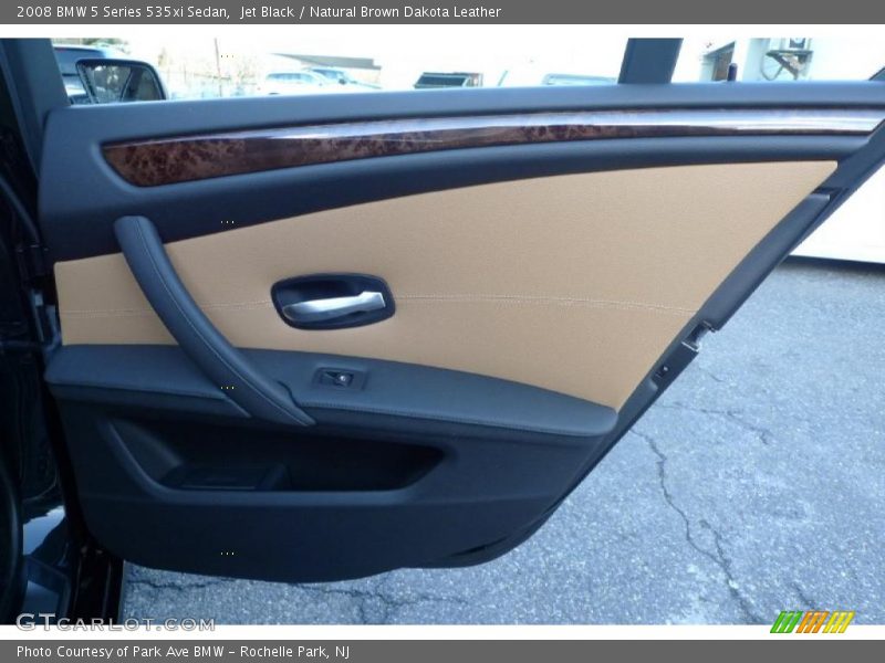 Jet Black / Natural Brown Dakota Leather 2008 BMW 5 Series 535xi Sedan