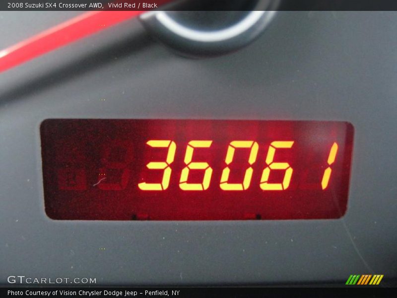 Vivid Red / Black 2008 Suzuki SX4 Crossover AWD
