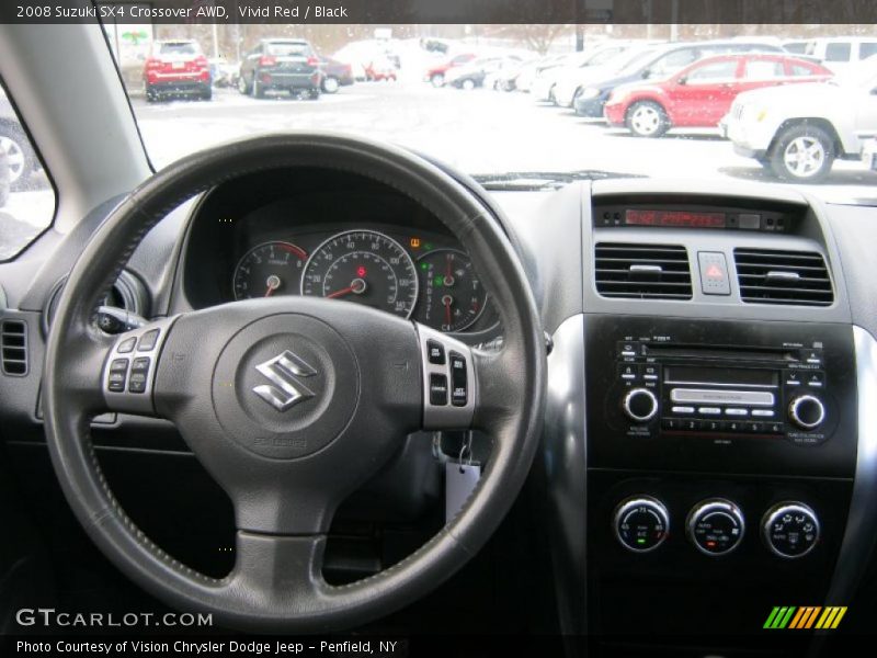 Vivid Red / Black 2008 Suzuki SX4 Crossover AWD