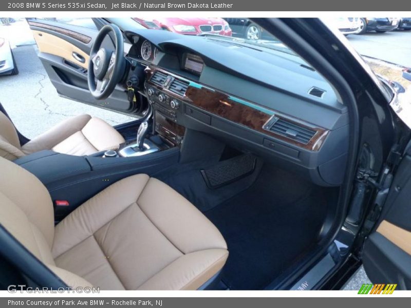 Jet Black / Natural Brown Dakota Leather 2008 BMW 5 Series 535xi Sedan